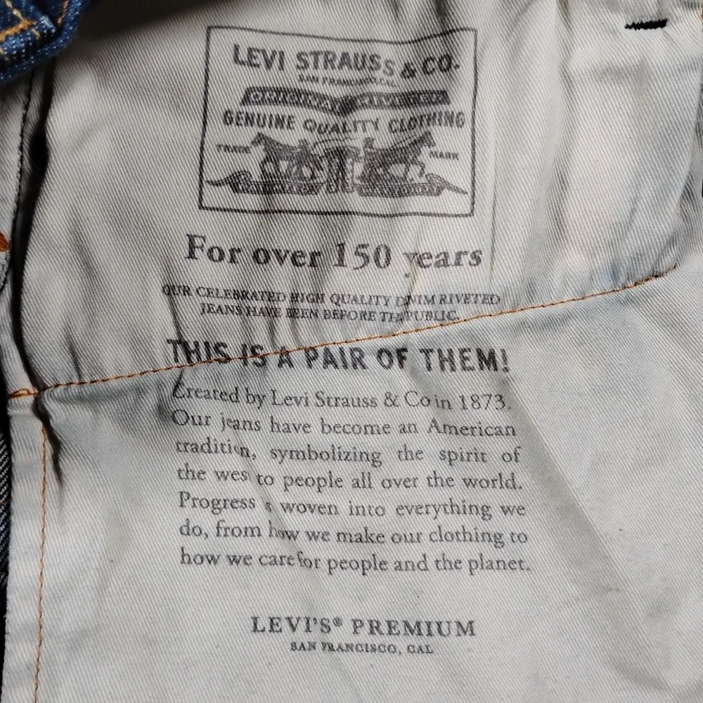 Levi's 511 Selvedge Slim Fit Men's Blue Jeans Size W34 L30 Denim Premium Pants